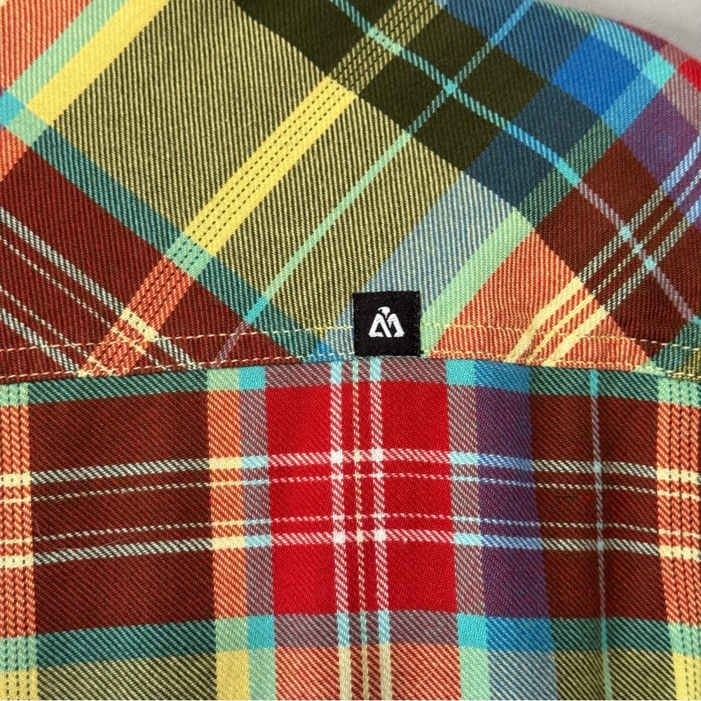 Matix Mens Colourful Plaid Button-Up Shirt Size M Work Office Event Party - Picture 5 of 7